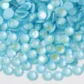 Light blue AB flatback rhinestones glass crystals for nail art DIY phone case decor - ss6 (1.9-2.0mm) 1440 Pieces / 197 Glow Ice Blue Fluorescent AB