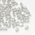 Strass cristallo marquise trasparenti con montatura per decorare vestiti e borse. - 50 Pezzi/Pacchetto / Marquise 5x10 mm con base argentata in cristallo bianco