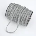 Silver 10mm resin rhinestone strip with bead chain, sparkling DIY accessory for clothing decor. - Silver White