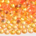 Flatback AB glass crystal rhinestones for nail art DIY phone case decoration accessories - ss3 (1.3-1.4mm) 1440 Pieces / Fluorescent Orange Yellow AB