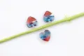 15mm hartvormige verloop glas strass kristal hanger diy oorring sieraden maken ambacht - 15mm / Hartvormige toermalijn enkel gat kleur 08