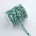 Αλυσιδα με στρασ 3 σειρων DIY αξεσουαρ για κοσμηματα και χειροτεχνιες λαμπερη μπορντουρα - Ανοιχτό Πράσινο AB