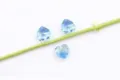 15mm verloop blauw hart glas strass hanger, enkel gat DIY oorbel knutselaccessoire. - 15mm / Harttoermalijn enkel gat kleur 01