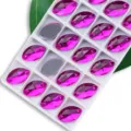 Roze glas strass stenen om te naaien markies vorm kristallen platte rug DIY jurk kleding accessoires - 9*18 mm 28 st./pak / Rozerood