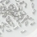 Clear crystal moonlight claw rhinestones for DIY clothing bags shoes and phone cases. - 50 Pieces/Pack / 3x11mm Marquise Rhinestones with Silver Base