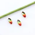 Strass en cristal dégradé marquise 7x15mm avec griffes dorées pour bijoux DIY créatifs - 10 Pièces/Paquet / Dégradé Vert à Rouge