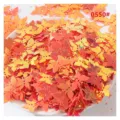 Close-up of golden holographic butterfly sequins, DIY craft glitter accessories detail. - 13mm 10g/Pack / 05 Golden Shimmer Watermelon Red