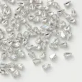 Clear teardrop rhinestone claw stones for DIY apparel clothing crafts and phone cases pack - 50 Pieces/Pack / 3x6mm Teardrop Rhinestones with Silver Base