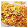 Gold magic color butterfly sequins 13mm DIY nail art sparkle material accessories 10g - 13mm 10g/Pack / 06 Golden Shimmer Bright Red