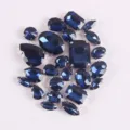 Set de estrases con garra de cristal de vidrio azul mezclado para accesorios de novia variante - N° 06 - Azul tinta