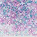 Mixed flatback pearls and rhinestones AB color for nail art DIY crafts phone case decoration. - Half-Round Pearls Mix Pink AB Purple White AB Series - U
