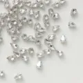 Clear teardrop crystal rhinestones with claw settings for DIY clothing and shoe accessories. - 50 Pieces/Pack / 5x8 Teardrop Silver Base White Rhinestone