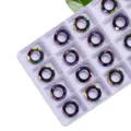 Circular angel ring iridescent hollow nail art shaped glass diamond DIY accessory style - 20mm 9 Pcs/Pack / 04 Rose Red Glow