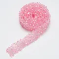 Pink resin rhinestone trim detail, sparkling crystal drill ribbon for DIY crafts accessories. - 1.2CM Width 1 Yard/90cm/Pack / Pink AB Flatback Rhinestones (20)
