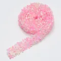 Pink resin rhinestone trim crystal ribbon self adhesive DIY garment accessory sparkly crystal roll - 1.2CM Width 1 Yard/90cm/Pack / Jelly Pink & White Mixed Flatback Rhinestones (22)