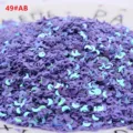 Paarse maan glitter pailletten voor nagelkunst DIY ambacht en kledingaccessoires. - 10g/Pak / AB Paars