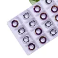 Circular angel ring iridescent hollow nail art rhinestones DIY jewelry accessories - 06 Purple Red Light