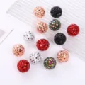 Cuentas coloridas de bola disco de estrás para joyería DIY accesorios llavero - 16mm / Color Mixto