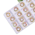 Round iridescent rhinestone nail art charms glass crystal DIY jewelry accessories variant. - 07 Metallic Sunshine