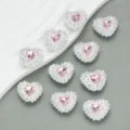 Herz Strass Kristall Knöpfe DIY Kleidung Zubehör glitzernde Diamant Perle Handwerk Dekoration - 20mm / Rosa Perlenherz