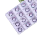 Purple round halo iridescent crystal rhinestones for stunning nail art DIY craft accessories. - 08 Phantom Purple
