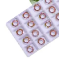Round angel ring iridescent hollow nail art rhinestones crystal glass DIY charm accessories - 09 Night Green (Ghost Light)