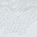 White glass flatback round rhinestones crystals for nail art and DIY craft decor - SS3 Approx 1440 Pcs/1.3-1.4mm / P132 White Fluorescent Neon