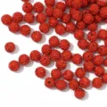 Rote 10mm Strass Ton Perlen Shamballa Kugel Schmuck DIY Armband Halskette Zubehör. - Knallrot