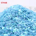 Blauwe maan vorm nail art pailletten DIY ambacht glitter decoratieve accessoires kleur variant. - 10g/Pak / AB Meerblauw