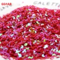 Rode maan pailletten voor nail art en DIY ambachten, sprankelende glitterdecoraties. - 10g/Pak / AB Rood