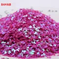 Roze halve maan pailletten voor nail art doe-het-zelf handwerk en kledingaccessoires. - 10g/Pak / AB Rozerood
