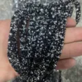 Tube de strass en résine noire de 6 mm cordon creux flexible accessoire d'artisanat DIY - 03 Noir argenté