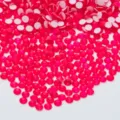 Strass planos rosas, gemas de cristal termoadhesivas vibrantes para ropa y manualidades de bricolaje. - 160 Rojo rosa oscuro neón