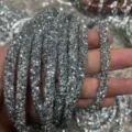 Tube de strass en résine argentée 6 mm cordon artisanal maille cristal scintillante option - 04 Blanc argenté