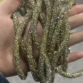 6mm tubo strass in resina corda cava flessibile brillante accessorio fai da te artigianato - 06 Giallo cristallo