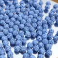 Blaue 10mm Ton Strass Shamballa Perlen Doppeelloch DIY Armband Halskette Teile - Hellblau