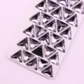 Strass triangolari da cucire in vetro cristallo retro piatto per accessori abbigliamento DIY. - 20 Grigio trasparente
