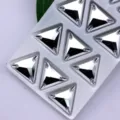 Strass triangolari da cucire bottoni fondo piatto in cristallo per accessori fai da te. - 25 Argento minerale
