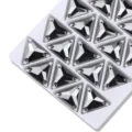 Strass triangolari da cucire in vetro cristallo retro piatto per accessori abbigliamento - 23 Grigio minerale (canna di fucile)