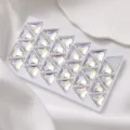 Strass colore AB triangolo DIY artigianato cristallo retro piatto cucito gemma accessori variante - Luce di Luna di Cristallo