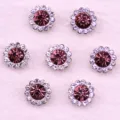 Purple crystal rhinestone flower buttons for sewing bows craft decorative accessories - 09 Light Purple