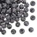 10mm Doppel Loch Ton Strass Shamballa Perlen fur DIY Armband Halskette Schmuck Design - 19 Mineralgrau