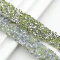 Resin Rhinestone Strip Self Adhesive Crystal Diamond Tape for DIY Crafts Clothes Shoes Green - 36 Olive Green