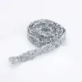 Silver resin rhinestone ribbon self-adhesive crystal diamond trim for crafts shoes bags - 39 Silver White (Flatback Rhinestone)