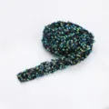 Black resin rhinestone trim roll, self adhesive crystal diamond strip for garment decor 1 roll - 41 Black AB (Flatback Rhinestone)