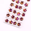 Crystal rhinestone plum flower pendants single hole DIY necklace jewelry making accessories - 06 Purplish Red