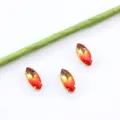 7x15mm marquise griffes dorees strass cristaux en degrade pour bijoux sacs decoration - 10 Pièces/Paquet / Rouge-Jaune Dégradé