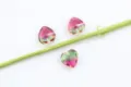 15mm hart kristal glas strass hanger verloopkleur DIY oorbellen sieraden accessoire - 15mm / Hartvormige toermalijn enkel gat kleur 09