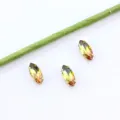 Strass cristal griffe or marquise 7x15mm, pierres précieuses colorées pour fabrication de bijoux. - 10 Pièces/Paquet / Dégradé