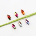 Strass en cristal marquise dégradé coloré avec griffes dorées pour bijoux et loisirs créatifs. - 10 Pièces/Paquet / Dégradé